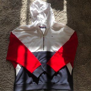 TOMMY HILFIGER Women's Quarter Zip Hoodie Size M